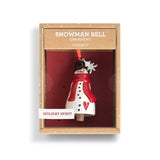 Holiday Snowman Mini Bell Ornament