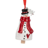 Holiday Snowman Mini Bell Ornament