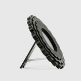 Wood Scallop Photo Frame (ROUND) black (4x4) Scallop Collection