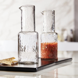 Hammered Glass Salsa Container
