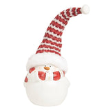 Christmas Snowman With Knit Hat Figurine