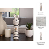 Ceramic Striped Bunny with Heart Figurine (LG)