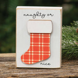 Naughty Or Nice Stocking Block
