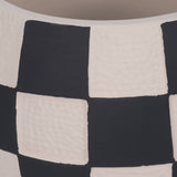 Black & White Checkerboard Planter