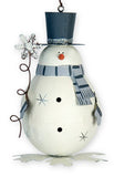 Frosty Snowman Metal Ornament