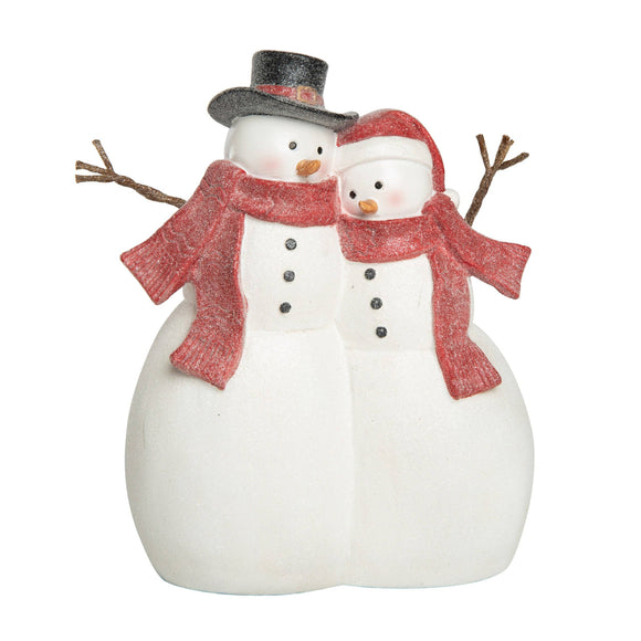 Chilly Snowman Couple Figurine