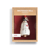 Xoxo Snowman Red Heart Mini Bell Ornament