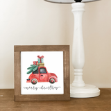 Christmas Car Wood Sign