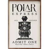 Polar Express Admit One Train Ticket Wall Art