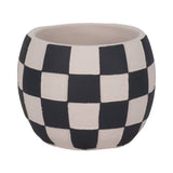 Black & White Checkerboard Planter