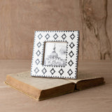 Rosalie Black and White Diamond 4x4 Photo Frame