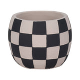 Black & White Checkerboard Planter