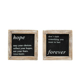 Hope Double Sided Box Sign.