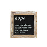 Hope Double Sided Box Sign.