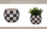 Black & White Checkerboard Planter