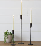 Black Iron Candle Holders (SET OF 3)