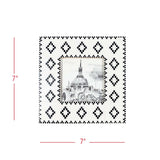 Rosalie Black and White Diamond 4x4 Photo Frame