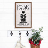 Polar Express Admit One Train Ticket Wall Art