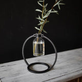 Auden Black Metal & Glass Bud Vase