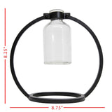 Auden Black Metal & Glass Bud Vase