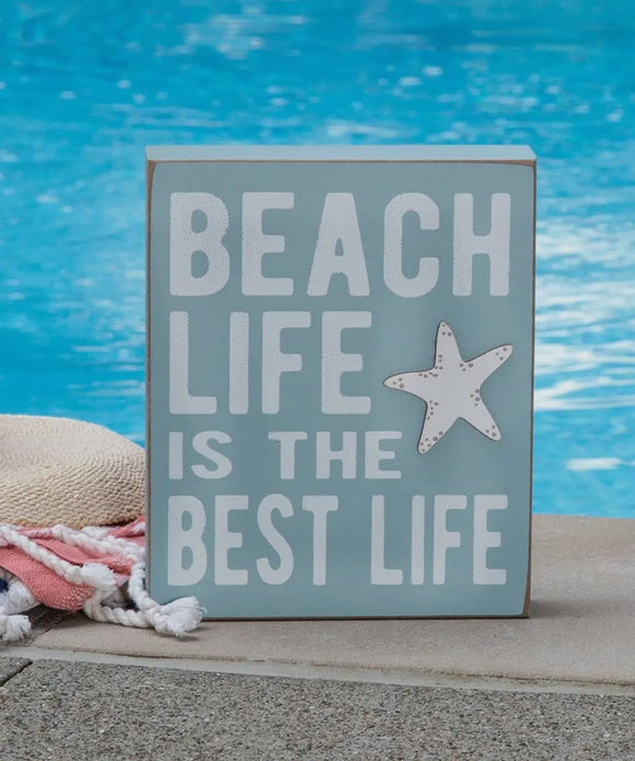 Beach Life Starfish Box Sign