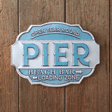 Pier Metal Wall Sign.