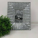 Corrugated Tin Photo Frame.