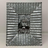 Corrugated Tin Photo Frame.