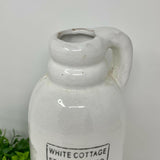 White Cottage Stoneware Vase.