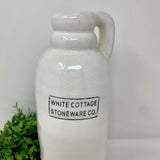 White Cottage Stoneware Vase.