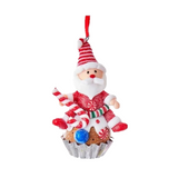 Cupcake Santa Ornament.