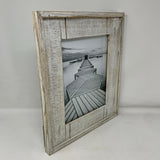 Distressed 8x10 White Wood Frame.