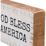 God Bless America Block Sign