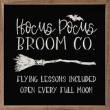 Hocus Pocus Broom Co 4x4 Sign.