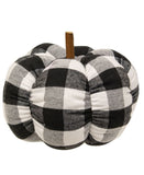 Black and White Buffalo Check Stuffed Pumpkin LG.