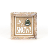 Let It Snow Reversible Box Sign.