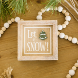 Let It Snow Reversible Box Sign.