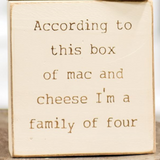 Mac and Cheese Box Sign.