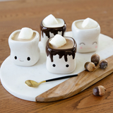 Marshmallow Shaped Hot Chocolate Mugs Set of 4.