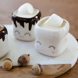 Marshmallow Shaped Hot Chocolate Mugs Set of 4.