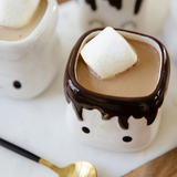 Marshmallow Shaped Hot Chocolate Mugs Set of 4.