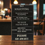 No Soliciting Sign