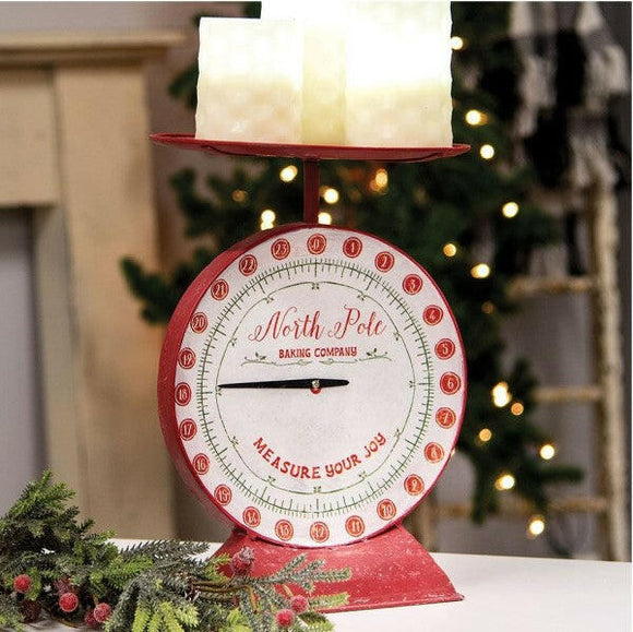 North Pole Baking Co Red Metal Joy Scale.