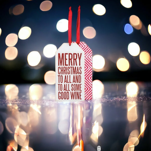 Merry Christmas To All... WIne Tag