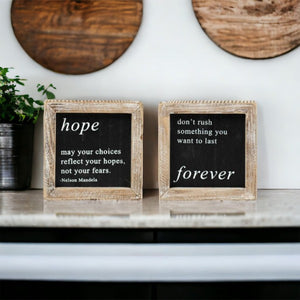 Hope Double Sided Box Sign