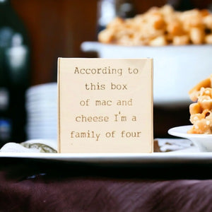 Mac and Cheese Box Sign