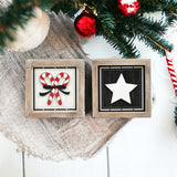 Candy Cane and Star Reversible Box Sign