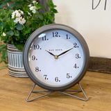 Rae Dunn Metal Circular Desk Clock.