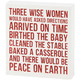 Three Wise Women Block SIgn