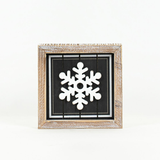 Santa and Snowflake Reversible Box Sign.